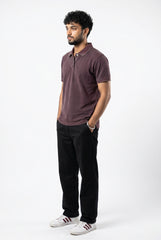 Pastel Dusty Acid Washed Polo T-shirt for Men