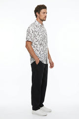 Off-White Discharge Short Sleeve Shirt for Men