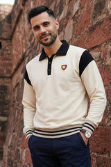 Ecru Rugby Polo Sweatshirt for Men
