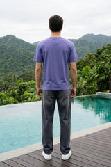 Purple Chest Printed T-Shirt for Men