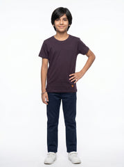 Boys washed plain t-shirt