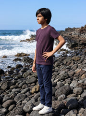 Boys washed plain t-shirt