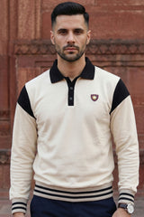 Ecru Rugby Polo Sweatshirt for Men