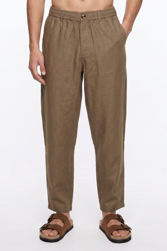Khaki Relaxed Lenin Trousers