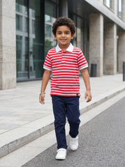 Boys stripped polo shirt