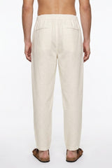 Natural white Relaxed Lenin Trousers