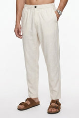 Natural white Relaxed Lenin Trousers