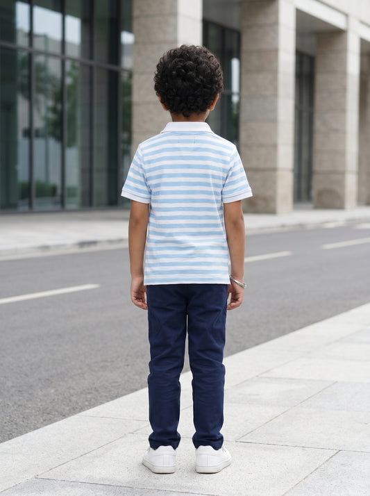 Boys stripped polo shirt