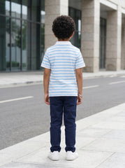 Boys stripped polo shirt