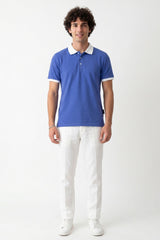 Light Purple Solid Polo T-Shirt for Men