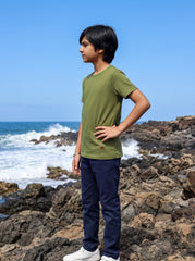 Boys washed plain t-shirt