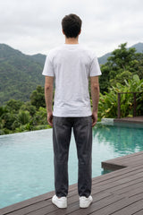White Chest Printed T-Shirt for Men