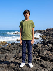 Boys washed plain t-shirt