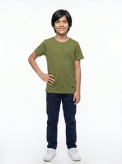 Boys washed plain t-shirt