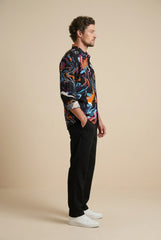 Black Waves Printed Shirt for Men