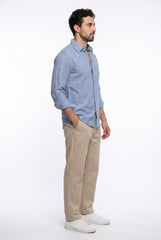 Blue Chambray Shirt for Men