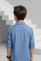 Blue Chambray Shirt for Kids