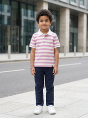 Boys stripped polo shirt