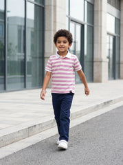 Boys stripped polo shirt