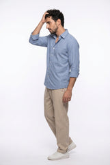 Blue Chambray Shirt for Men