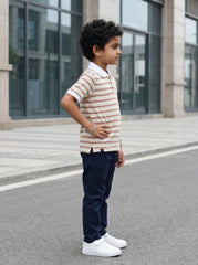 Boys stripped polo shirt