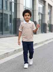 Boys stripped polo shirt