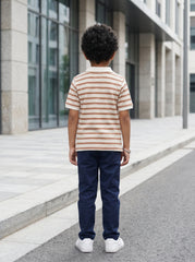 Boys stripped polo shirt