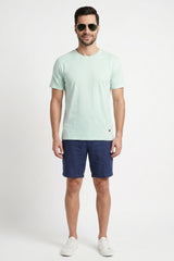 Sea Green Solid T-Shirt for Men