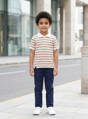 Boys stripped polo shirt