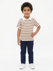 Boys stripped polo shirt