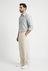 Mild Green Plaid Check Shirt for Men