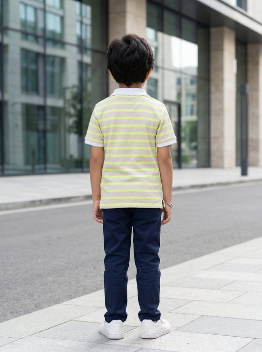 Boys stripped polo shirt