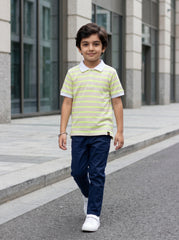 Boys stripped polo shirt