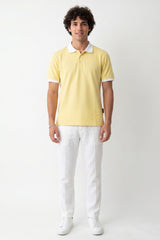 Yellow Solid Polo T-Shirt for Men