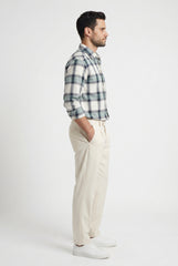 Navy Blue Multi Plaid Check Shirt for Men
