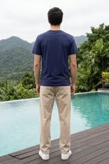 Navy Chest Printed T-Shirt for Men
