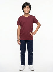 Boys washed plain t-shirt