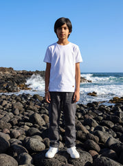 Boys washed plain t-shirt