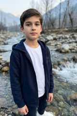 Navy Hoodie & Jogger Track Suit for Kids