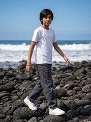 Boys washed plain t-shirt