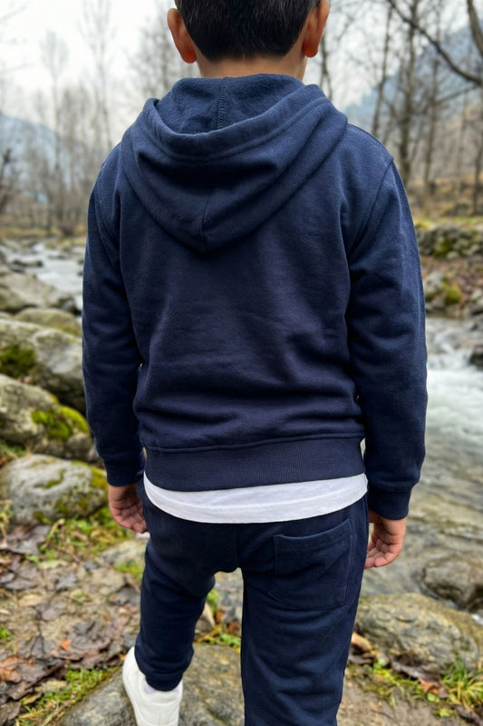 Navy Hoodie & Jogger Track Suit for Kids