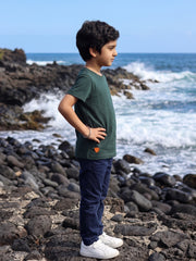 Boys washed plain t-shirt