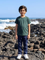 Boys washed plain t-shirt