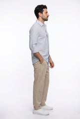 Blue & White Striped Shirt for Men