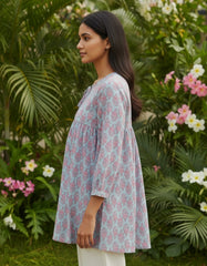 Purple Printed Blouse for Women
