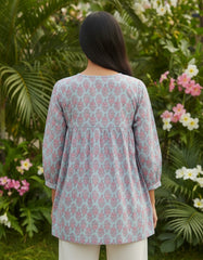 Purple Printed Blouse for Women
