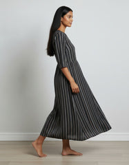 Black Printed Button-Down Shirt for Women