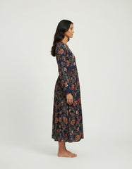 Navy Printed Dress for Women
