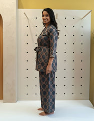 Brown Printed Kurta Set for Women