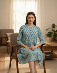 Green Printed Blouse for Women